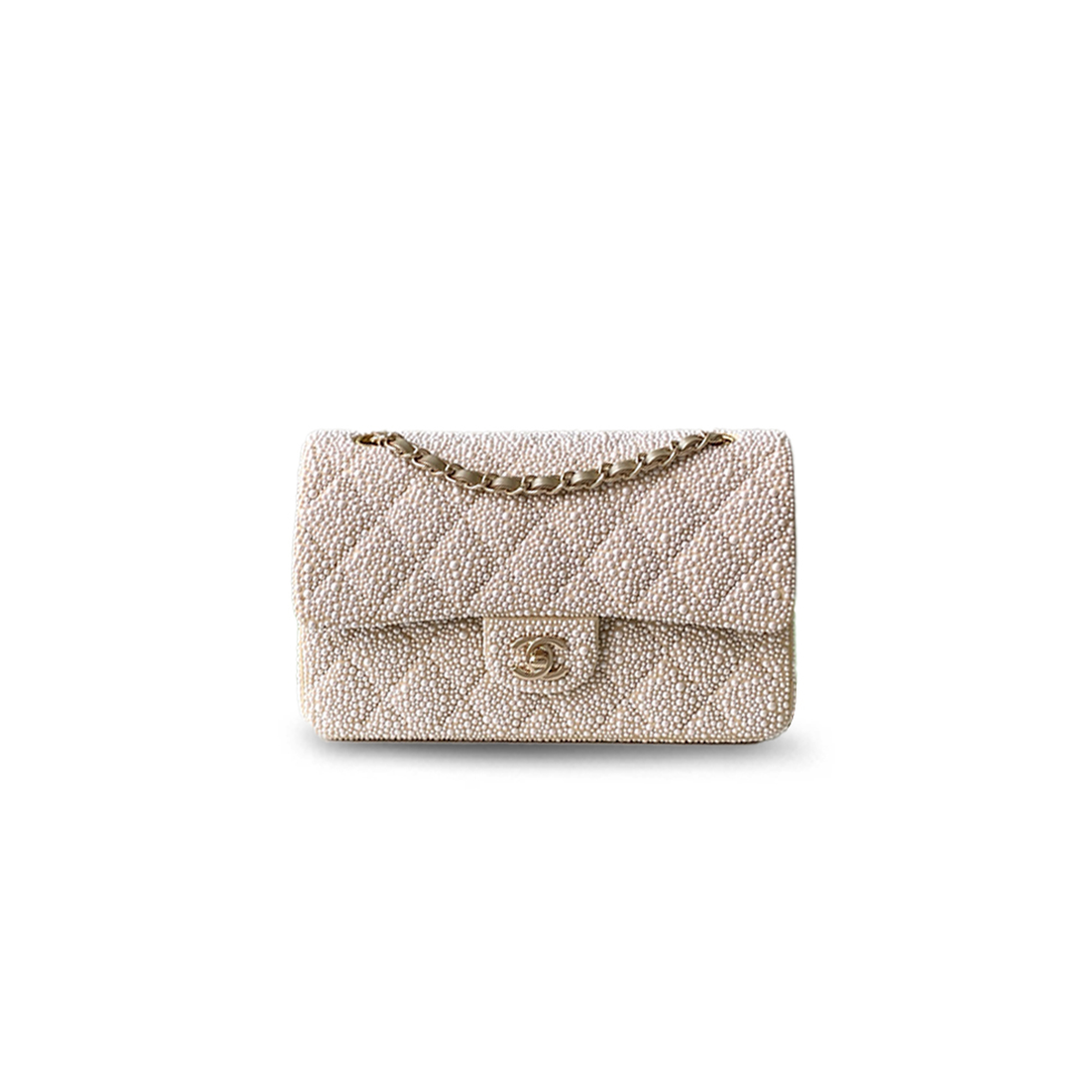 Ch*el master pearl flap bag as1112 (25.5*15.5*6.5cm)